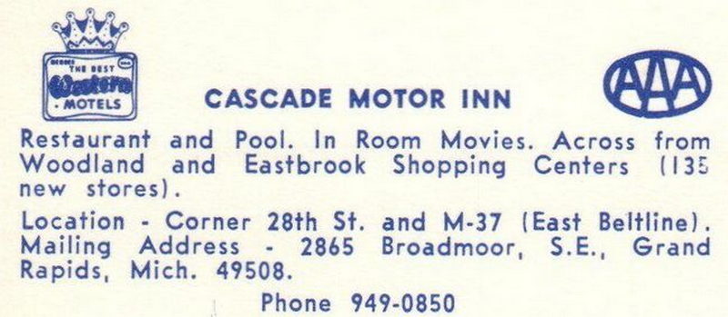 Cascade Motel (Cascade Motor Inn) - Vintage Postcard (newer photo)